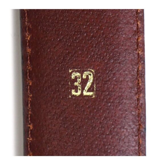 1897 BROWN GENUINE LEATHER 1 1/8"Wd STITCHED CASUAL DRESS MEN'S BELT Sz 32 (F74 - Picture 9 of 16